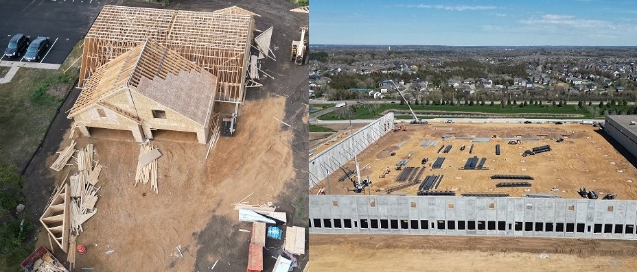 Construction Site Monitoring: No job too small or too big. Above and Beyond Imagery, Hudson Wisconsin.