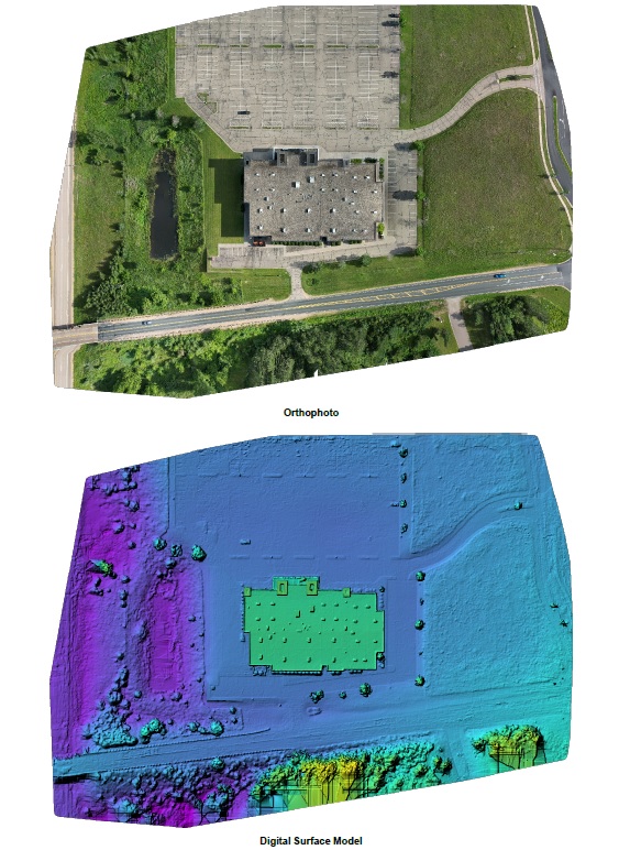 Orthophoto and Digital Surface Model Map, By Above and Beyond Imagery in Hudson Wisconsin.